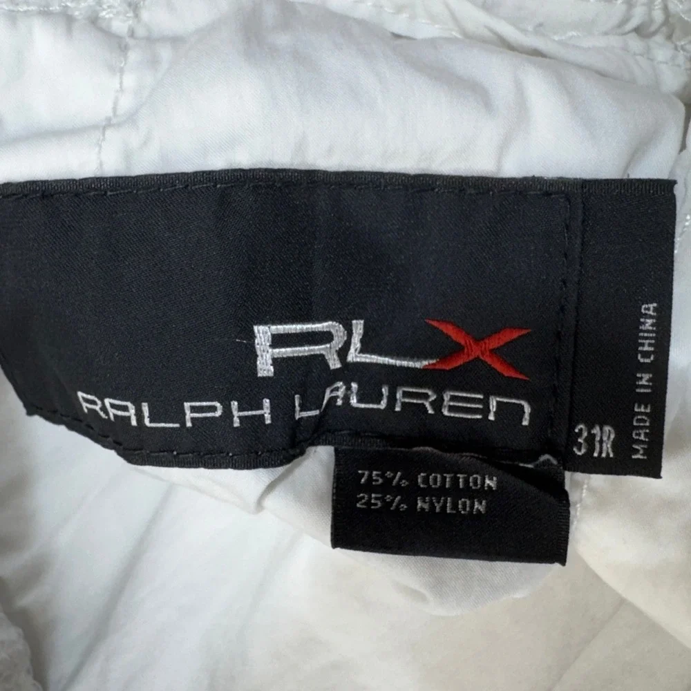 RLX Ralph Lauren Parachute Pants Womens 31R White‎ Convertible Cargo Y2K